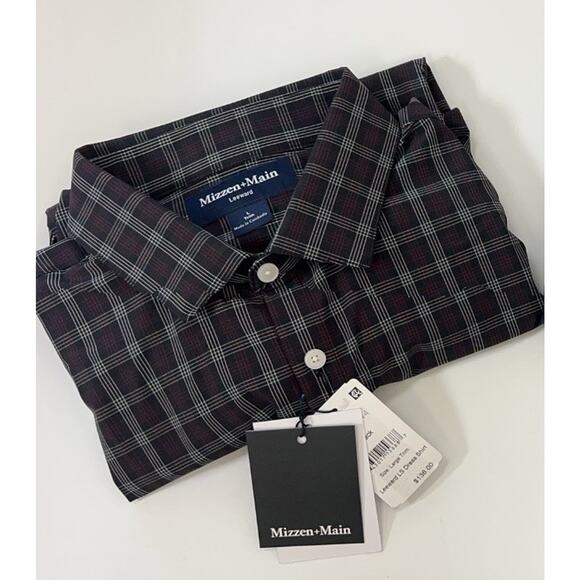 Mizzen+Main Bundle set of 2 Men’s Dress Shirt Plaid Button Down Large L - Picture 4 of 8